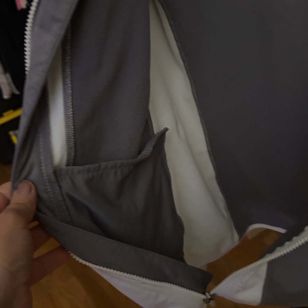 Fabletics Stylish Gray And White Jacket - image 6